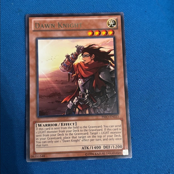 Yugioh Card Dawn Knight Light Type Monster 1996 NWOTS